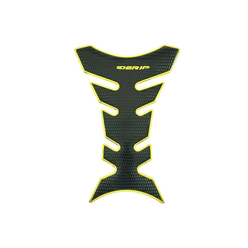 YINZO Motorrad Tankspad Motorrad Tank Pad Tankpad Schutz Motorrad Universal Fishbone 3D Motorrad Aufkleber Fishbone Aufkleber(Yellow) von YINZO