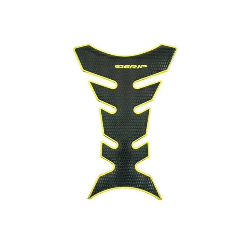 YINZO Motorrad Tankspad Motorrad Tank Pad Tankpad Schutz Motorrad Universal Fishbone 3D Motorrad Aufkleber Fishbone Aufkleber(Yellow) von YINZO