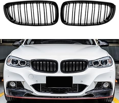 YIUBCZOQI F34 Kühlergrill für 3 Series GT F34 328i 335i Sport Nieren Schwarz Doppelsteg Glanz Schwarz 2013-2018 von YIUBCZOQI