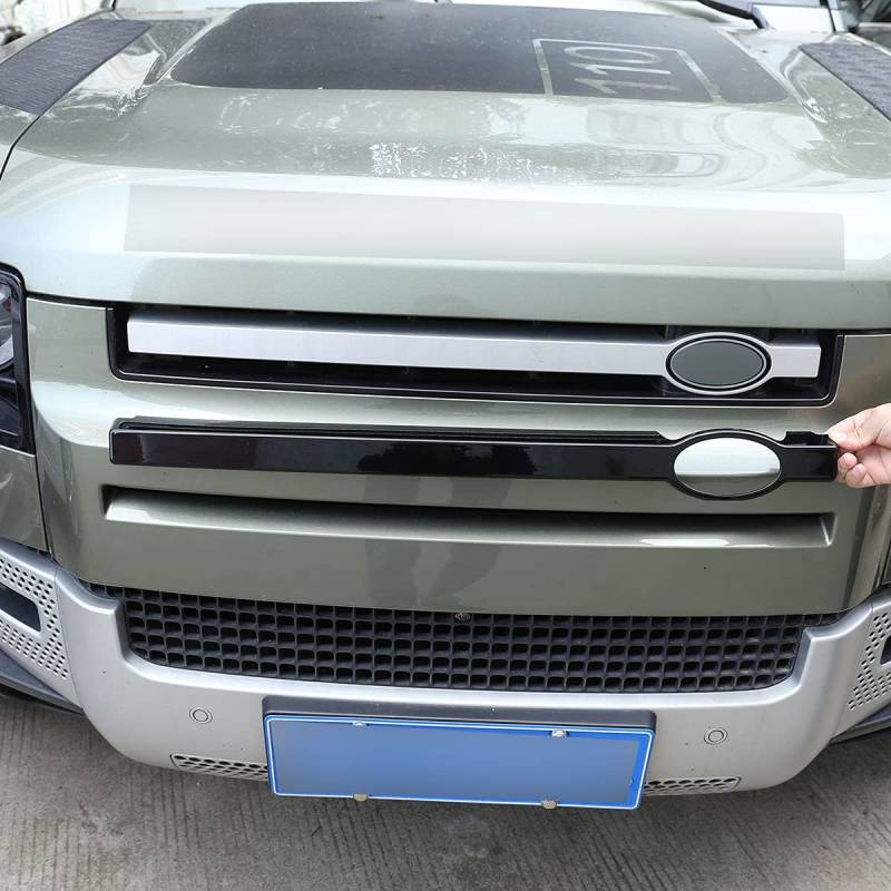 ABS schwarz für LR Defender 110 2020 2021 Auto Frontgrill Verkleidung Zubehör von YIWANG