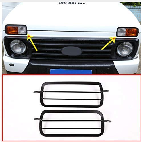 Nebelscheinwerfer-Schutzrahmen aus Aluminiumlegierung, 2 Stück, für NIVA Zubehör hinten rücklicht Schutz rahmenverkleidung (Nebelscheinwerfer-A) von YIWANG