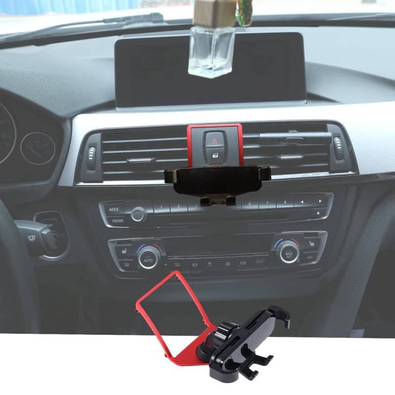 YIWANG 3 Farben aluminiumlegierung handyhalter Trim für 1 2 3 4 Serie gt f22 f23 f30 f31 f34 f32 f33 f35 f36 f80 f82 m4 2013-2019 Auto zubehör (Stil A-Rot) von YIWANG