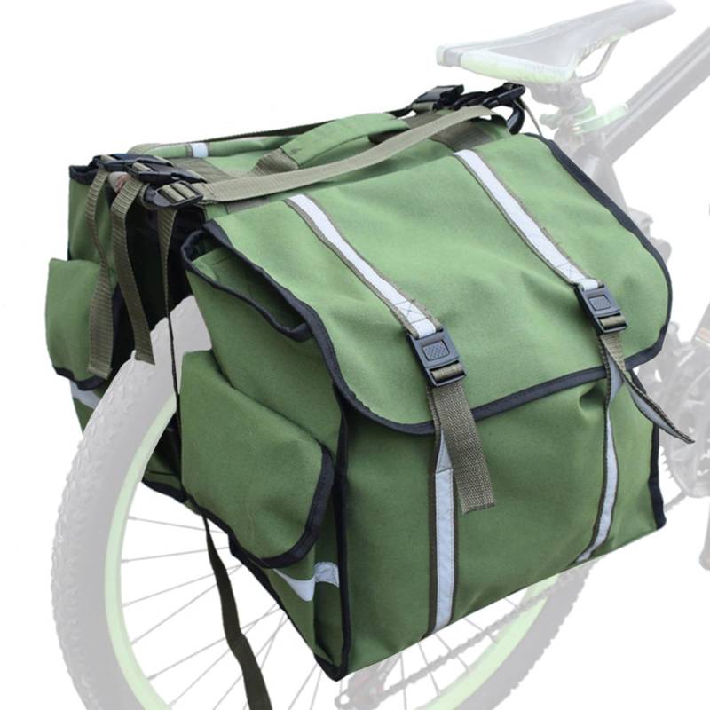 YIWENG Fahrradtaschen, wasserdichte Canvas-Fahrrad-Hintersattel-Tragetasche, Fahrrad-Gepäcktasche von YIWENG