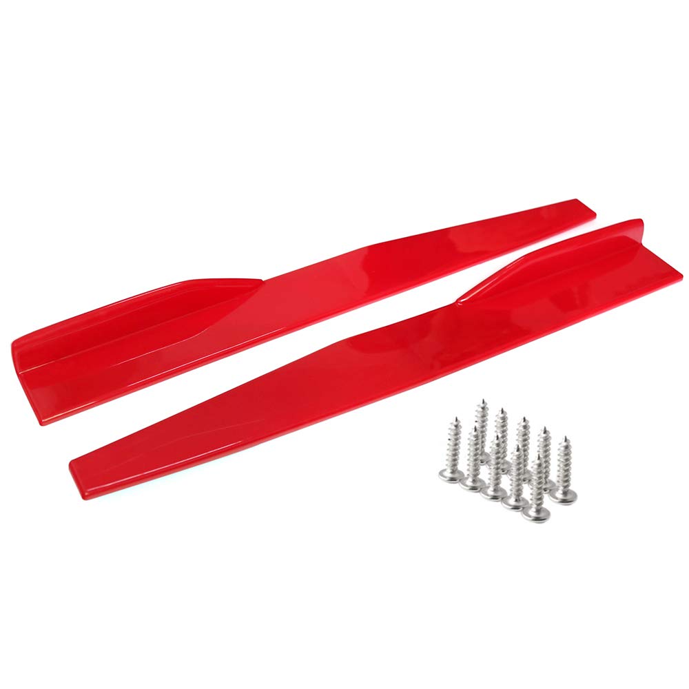 YIWEOG 2 Stücke Universal Car Body Styling Seiten Rock Rocker Splitter Diffusor Winglet Flügel Stoßstange Kit Rot von YIWEOG