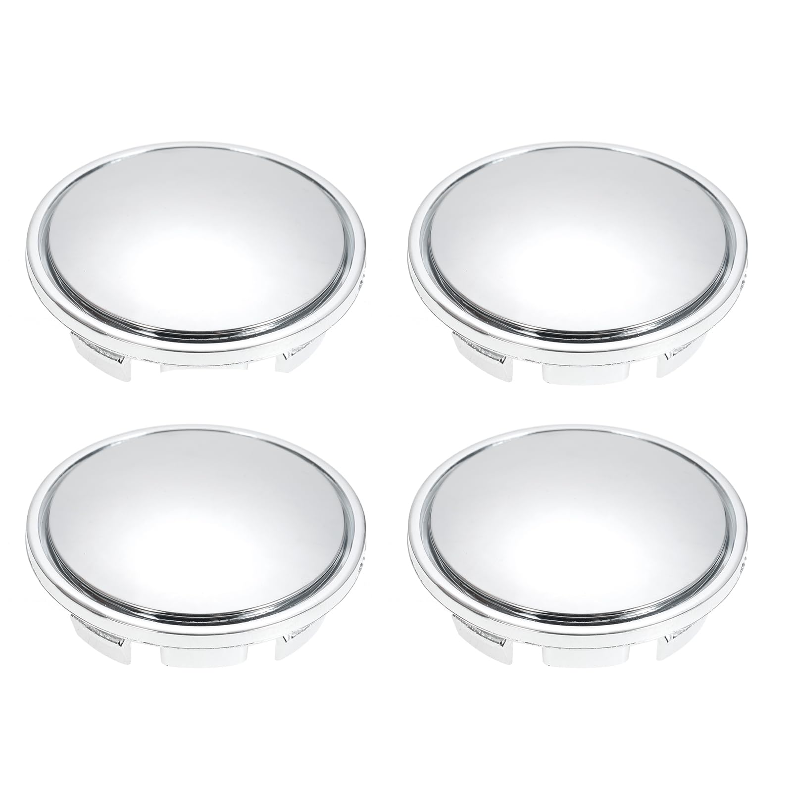 YIWEOG 56mm Auto Radmitte Kappen Nabe Reifen Felge Radkappe Abdeckung Universal ABS Chrom Silber 4PCS von YIWEOG