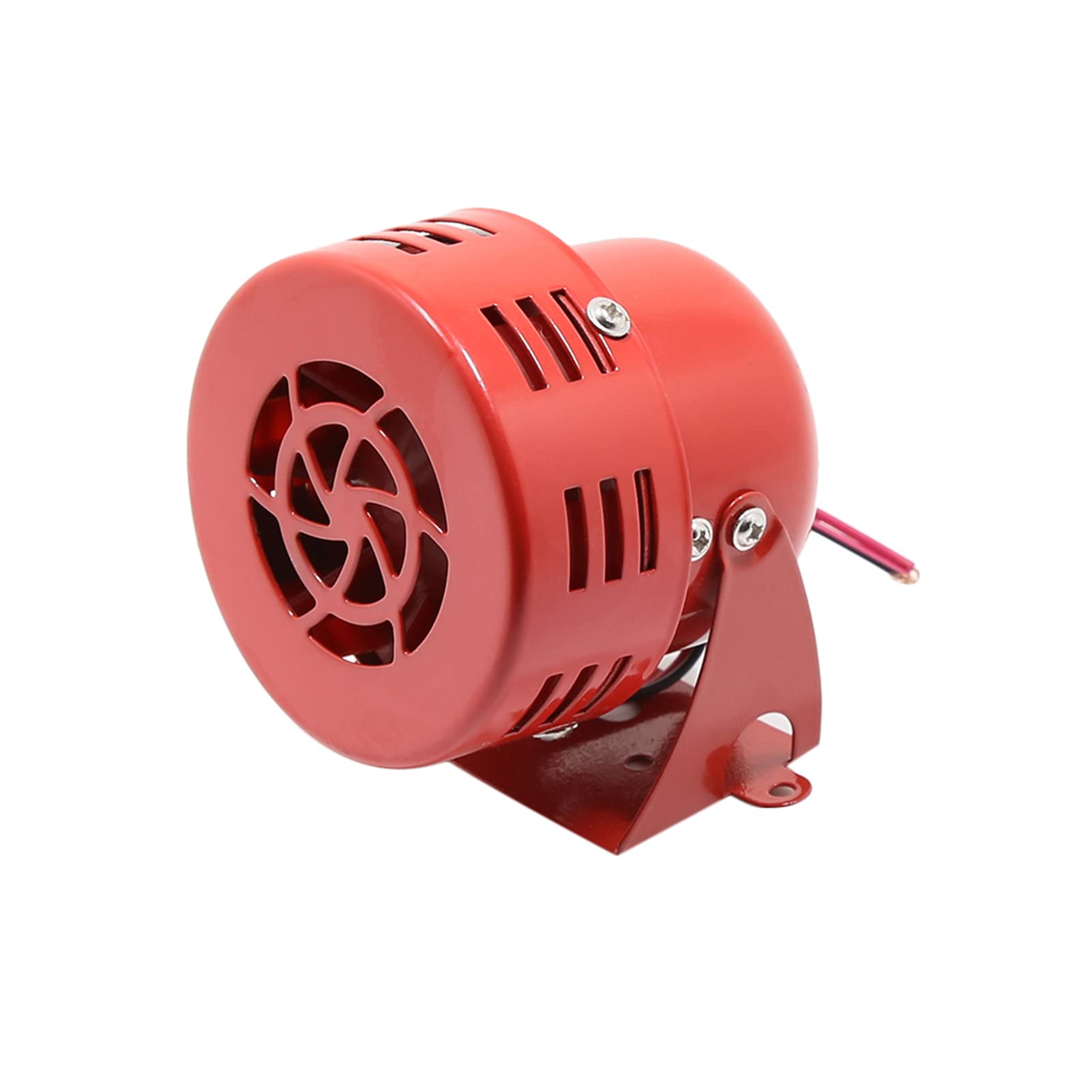 YIWEOG Lautes Geräusch Horn 12V 105dB Elektroauto Angetriebener Bremsmotor Luftschutzsirene Horn Alarm Laut 50s Rot für Auto LKW Motorrad von YIWEOG