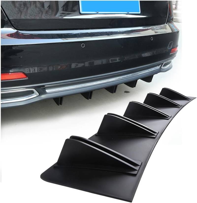 Auto Heckstoßstange Diffusor für Lavida 2018-2023, Anti-Crash Heckspoiler Lippe Diffusor Stoßstange Spoiler Wing Zubehör,A-Black von YJPHR