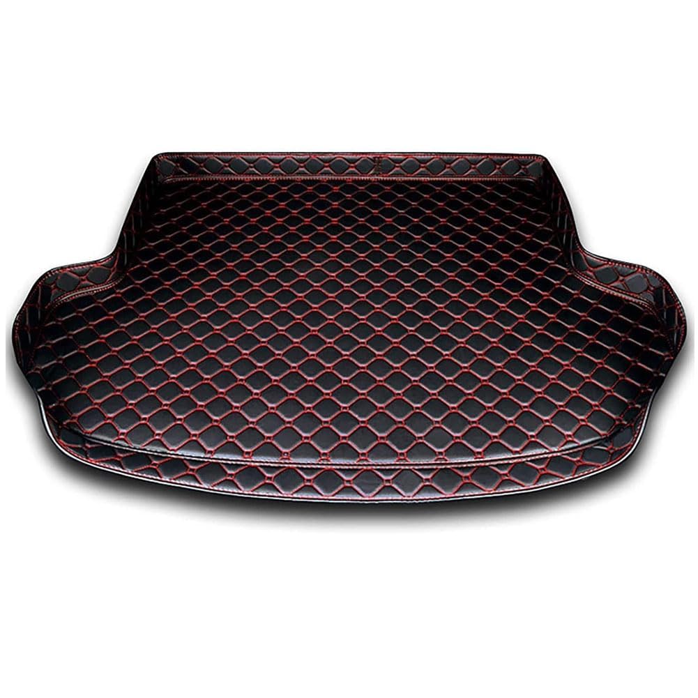 Auto Leder Kofferraummatten für Lexus GS 2008-2011, Kofferraum Cargo Schutzmatte Auto Kofferraumwanne Innenmatte Protektor Zubehör,D/Black~red von YJTYC