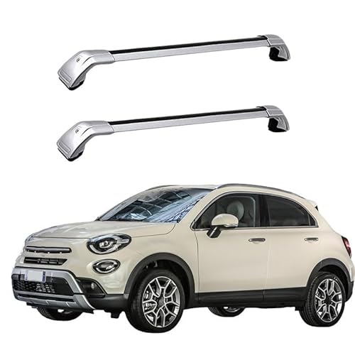 Dachträger, Universal Dachträger für FIAT 500X, eine offene Reling, Top-Performance Dachträger, Dachrelings mit Abstand,B von YJTYC