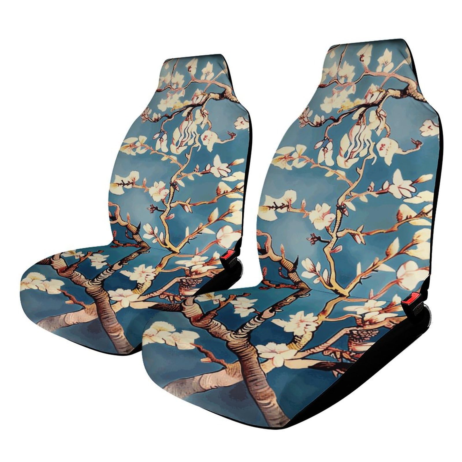 YJWANDO Autositzbezug, Almond Blossom Print Universal Autositzbezug Elastisch Autositzbezug Ganzjahres Autositzbezug Atmungsaktiv Autositzbezug von YJWANDO