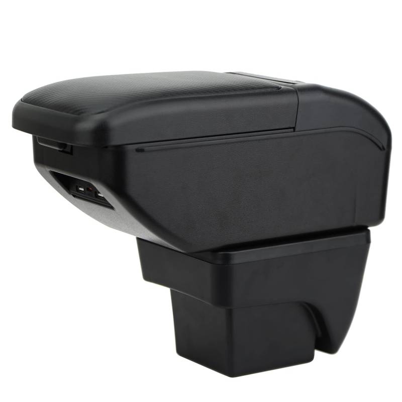 YJYWZH Compatible with SEAT Arona Armlehnen Auto Mittelkonsole Aufbewahrungsbox Armlehne Innenausstattung Armauflage Leder Armstütze mit USB Anschluss von YJYWZH