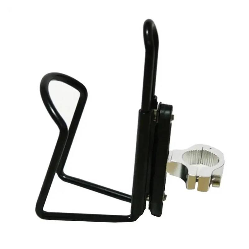 YKAIG Getränkehalter-Adapter, Fahrradlenker, Wasserflaschenhalter, Adapter, Stahl, Wasserkocherhalter, Adapter, verstellbare Drehung, Rack-Halterungsklemme von YKAIG