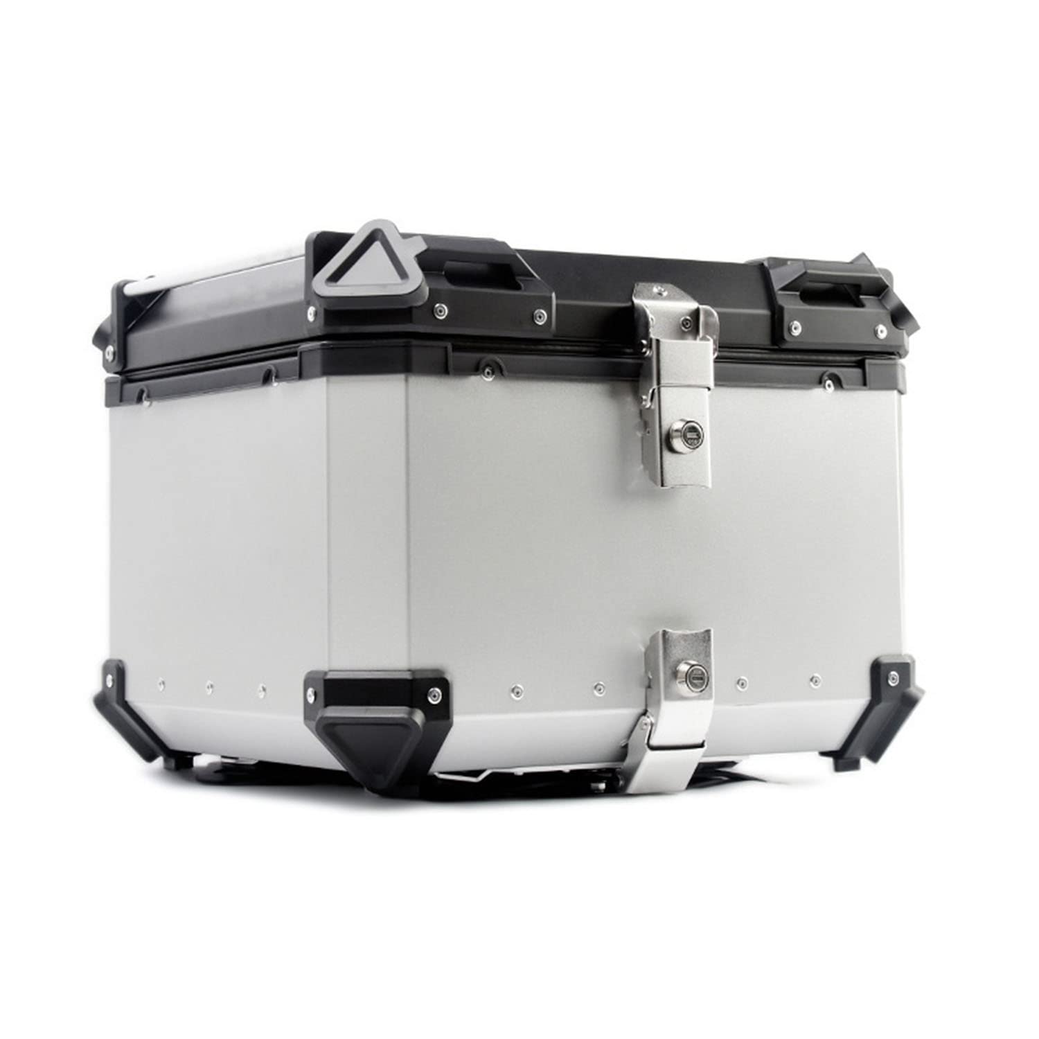 YKMYXZ Top Case Motorrad Aluminium 100L 80L 65L 55L 45L 36L 28L Motorrad Tour Heckbox Kofferraum Gepäck Top Box kann Helm aufbewahren(Silver,100L) von YKMYXZ