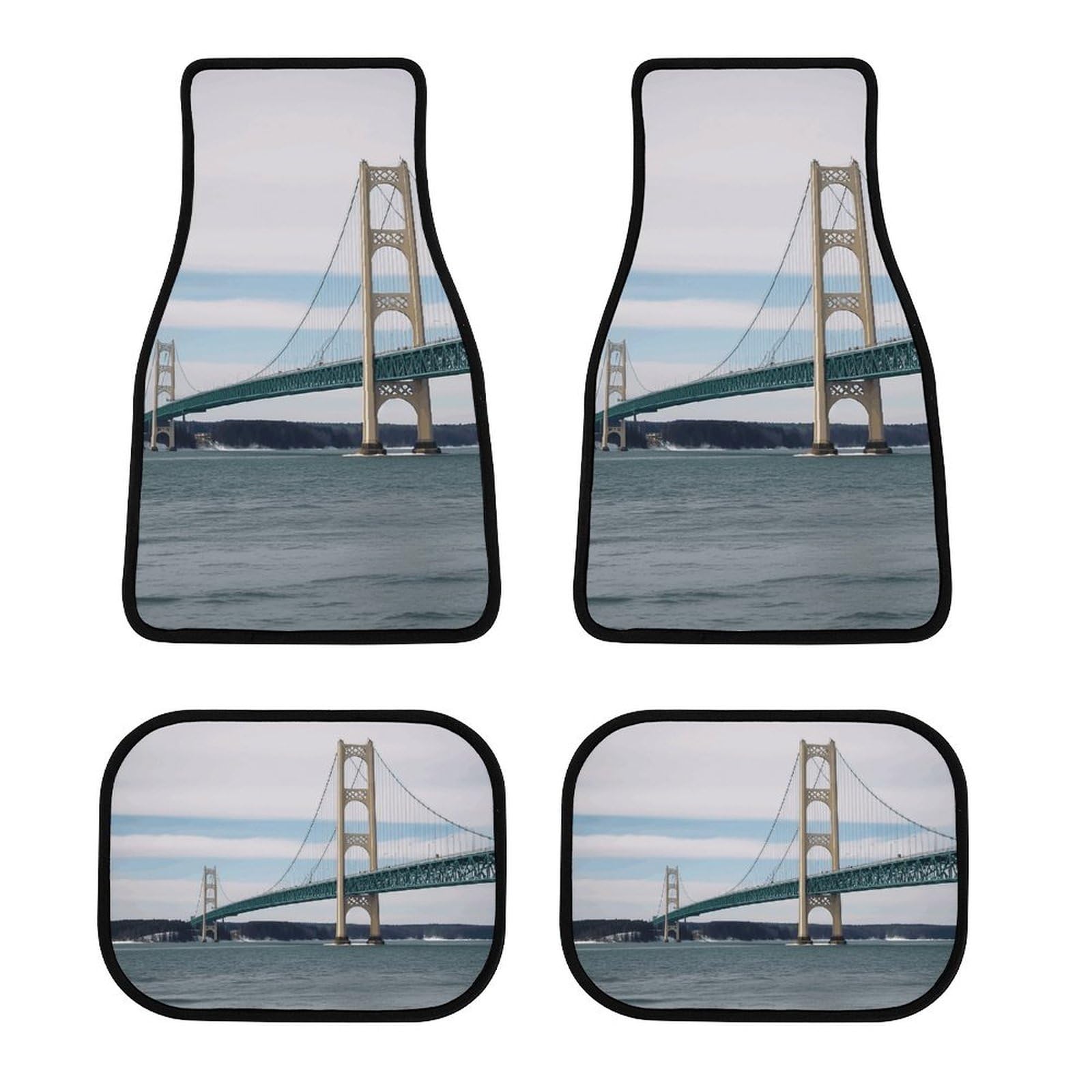 Auto Fußmatten, Mackinac Suspension Bridge Print Auto Fußmatten Set Automotive Fußmatten Auto Fußmatten Auto Fußmatten Auto Fußmatten von YKUDBN