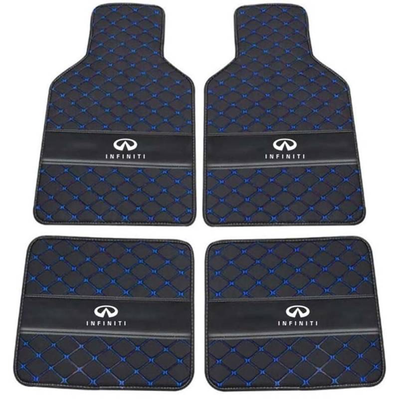 4 Stück Auto FußMatten, Für Infiniti QX60 2014-2020, Wasserdichter Kratzfester Geruchlos Langlebiges Abriebfest Bodenmatte Teppiche,C von YLCHGJC