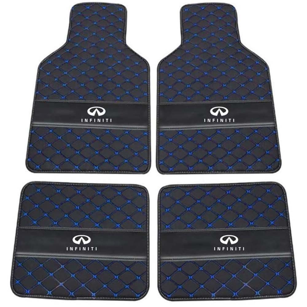 4 Stück Auto FußMatten, Für Infiniti QX70 2013-2020, Wasserdichter Kratzfester Geruchlos Langlebiges Abriebfest Bodenmatte Teppiche,C von YLCHGJC