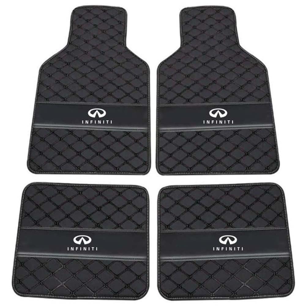 4 Stück Auto FußMatten, Für Infiniti QX70 2013-2020, Wasserdichter Kratzfester Geruchlos Langlebiges Abriebfest Bodenmatte Teppiche,F von YLCHGJC