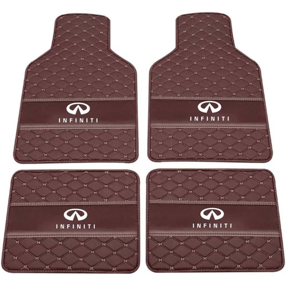 4 Stück Auto FußMatten, Für Infiniti QX80 2013-2016(6seats), Wasserdichter Kratzfester Geruchlos Langlebiges Abriebfest Bodenmatte Teppiche,E von YLCHGJC