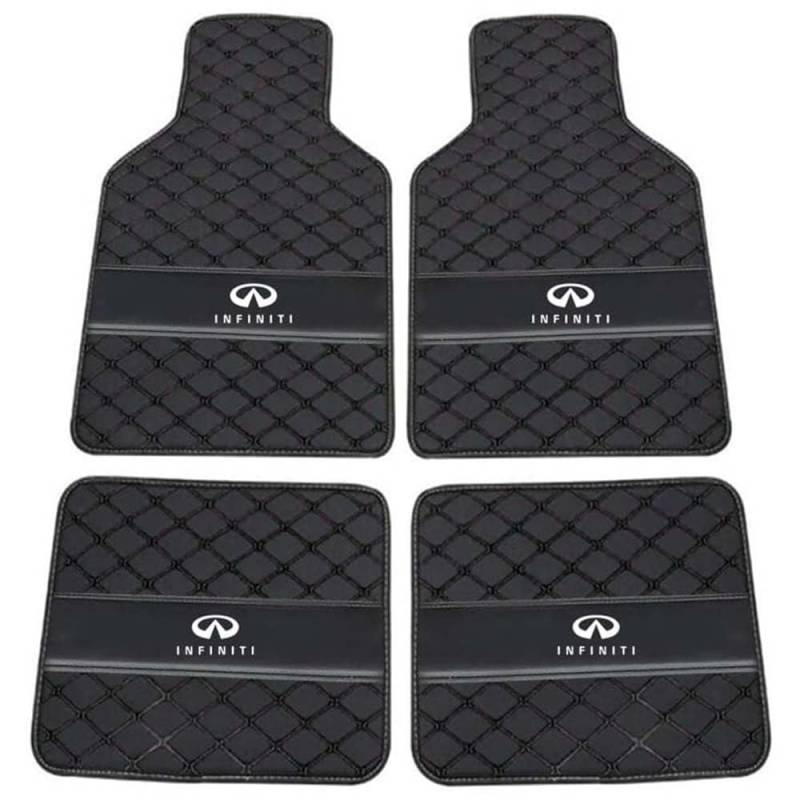 4 Stück Auto FußMatten, Für Infiniti QX80 2013-2016(6seats), Wasserdichter Kratzfester Geruchlos Langlebiges Abriebfest Bodenmatte Teppiche,F von YLCHGJC