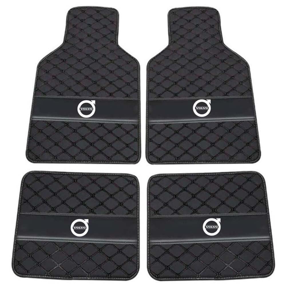 4 Stück Auto FußMatten, Für Volvo XC90 5seats 2010-2014, Wasserdichter Kratzfester Geruchlos Langlebiges Abriebfest Bodenmatte Teppiche,E von YLCHGJC