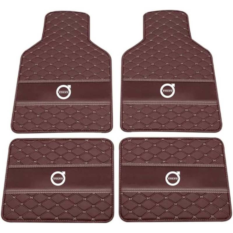 4 Stück Auto FußMatten, Für Volvo XC90 5seats 2010-2014, Wasserdichter Kratzfester Geruchlos Langlebiges Abriebfest Bodenmatte Teppiche,F von YLCHGJC