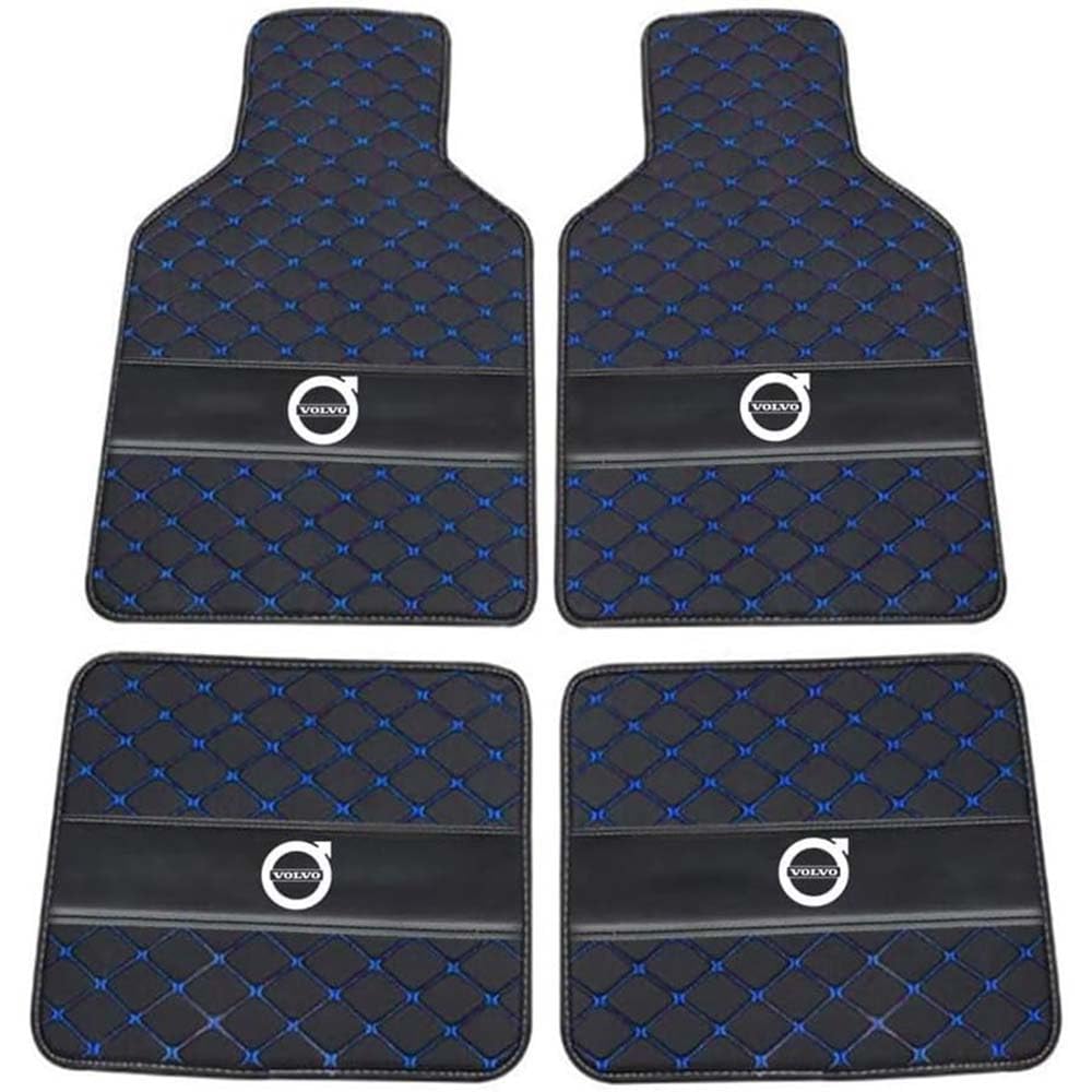 4 Stück Auto FußMatten, Für Volvo XC90 7seats 2010-2014, Wasserdichter Kratzfester Geruchlos Langlebiges Abriebfest Bodenmatte Teppiche,A von YLCHGJC