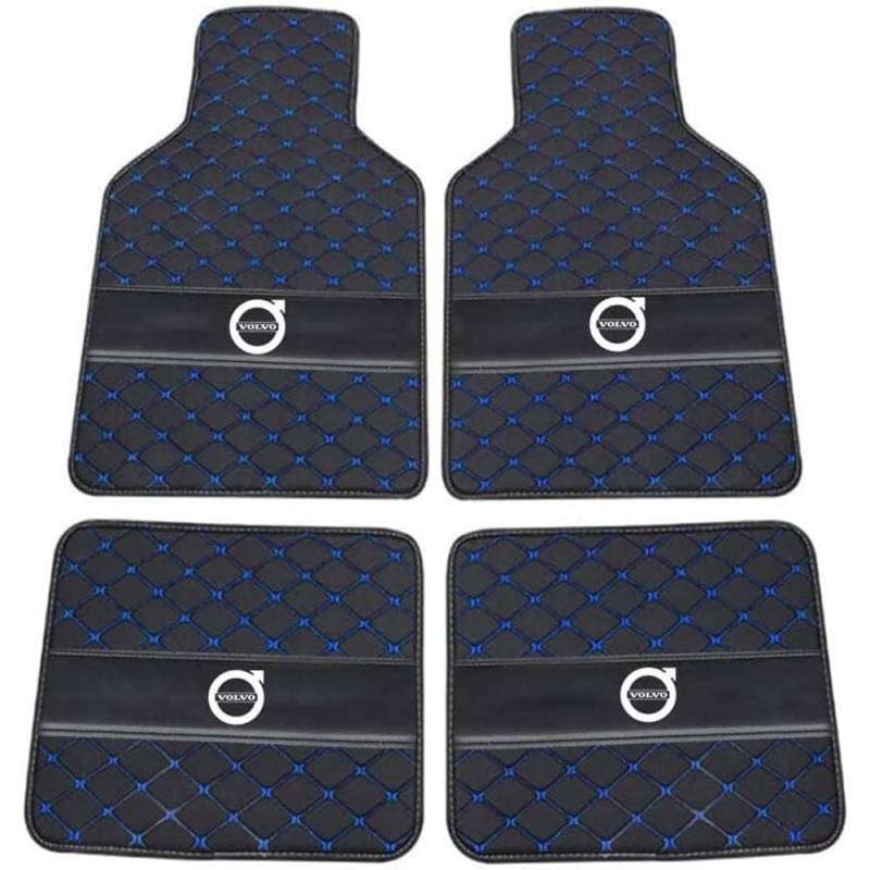 4 Stück Auto FußMatten, Für Volvo XC90 7seats 2010-2014, Wasserdichter Kratzfester Geruchlos Langlebiges Abriebfest Bodenmatte Teppiche,A von YLCHGJC