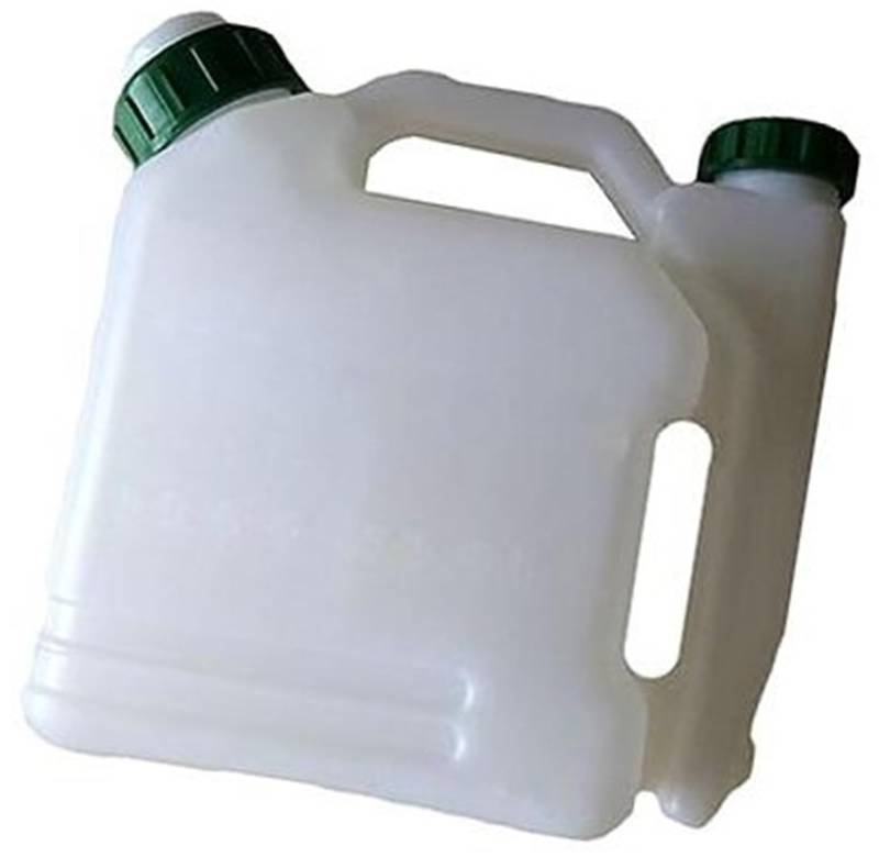 YLHMG 1,0 l Trimmer-Ölflasche, Kettensägen-Kraftstofftank, Kraftstoffmischtank, weißer Benzin-Heizöl-Mischflaschentank, for Trimmer-Kettensäge Gaskraftstofftank von YLHMG