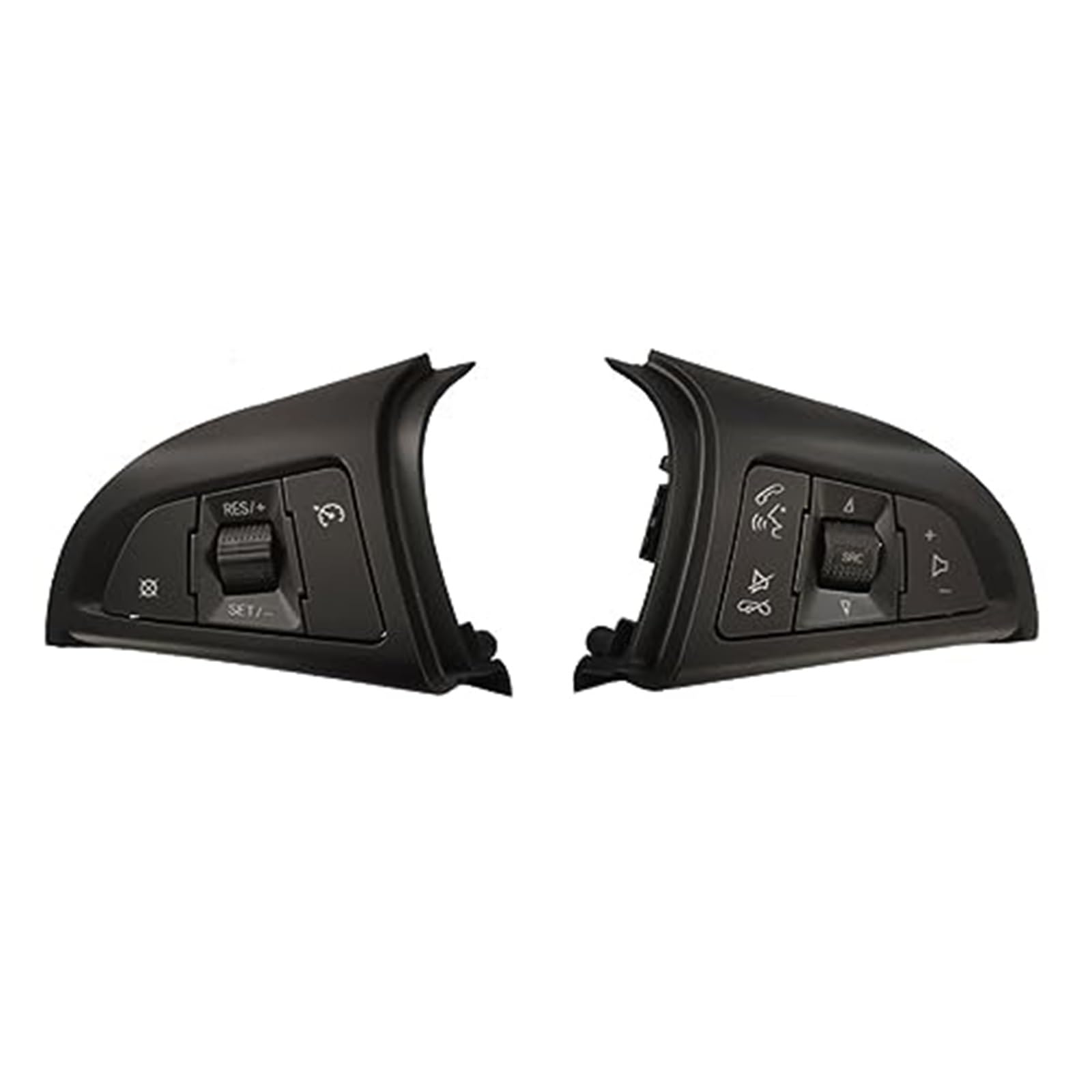 YLHMG Auto-Geschwindigkeitsregelungsschalter, Multifunktions-Lenkradtaste, Bluetooth-Audio-Geschwindigkeitsregelung, for Chevrolet, for Cruze, 2009–2014 Lenkradschaltertasten(Black A Pair) von YLHMG