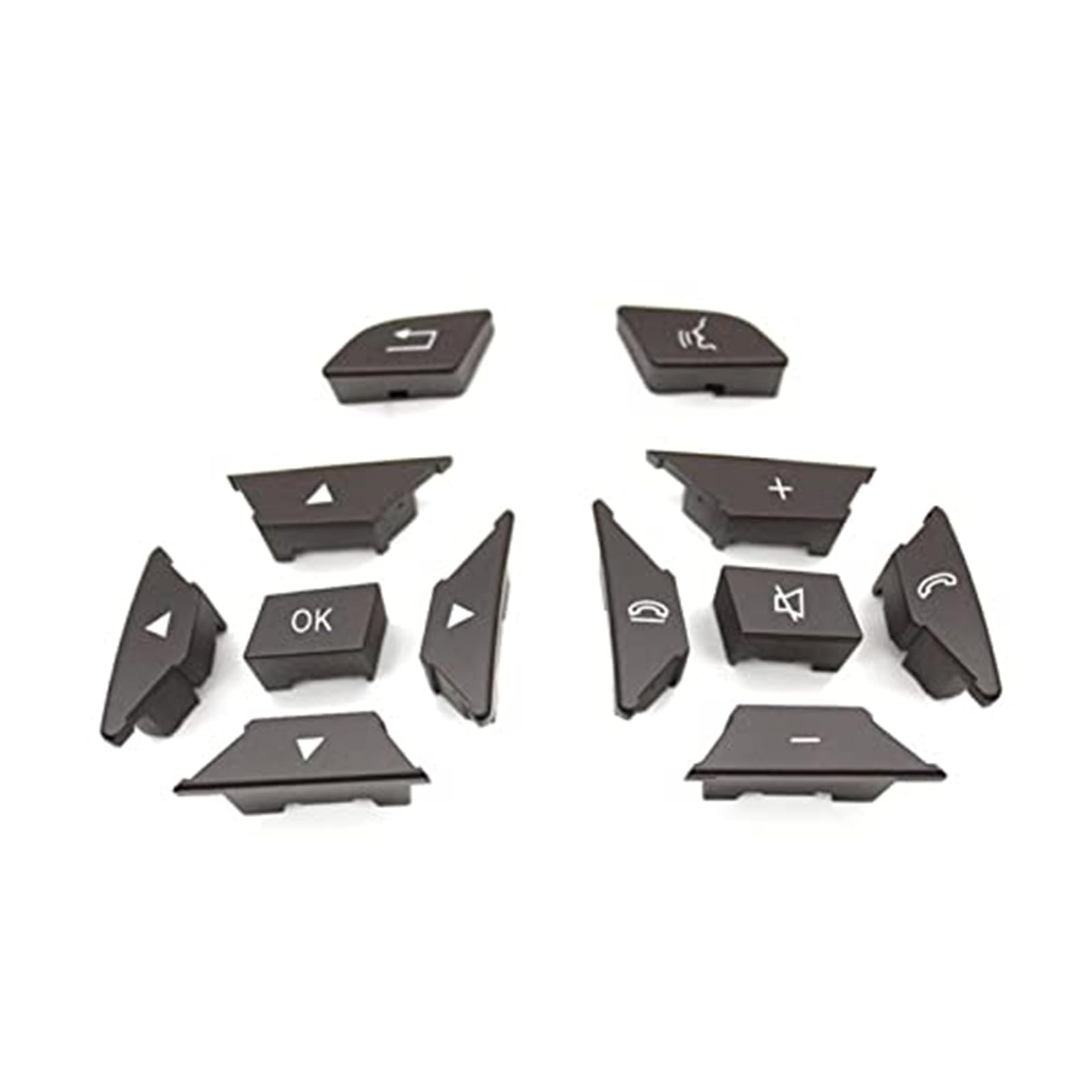 YLHMG Auto-Lenkradknopf, for Benz, CE GLK A-Klasse W204 X204 W212 W218 W156 W246 Steuerschalterabdeckung Lenkradschaltertasten(Black Moka) von YLHMG