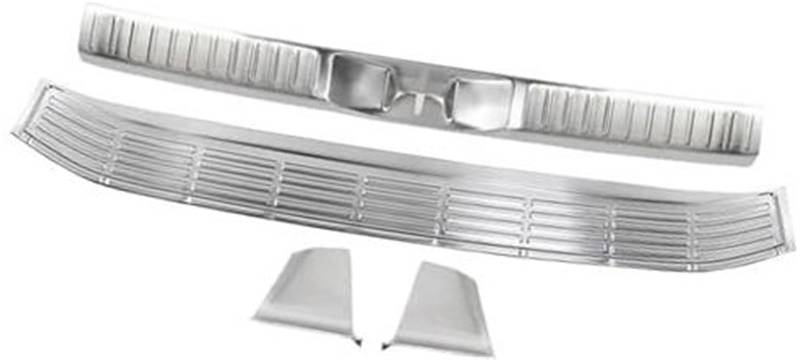 YLHMG Hinterer Kofferraum-Stoßstangenschutz, Türschwellenschutz, Modifikationszubehör, for Toyota, for Land, for Cruiser LC300 2022 2023 Stoßstangenschutzleiste(Silver 4pcs) von YLHMG