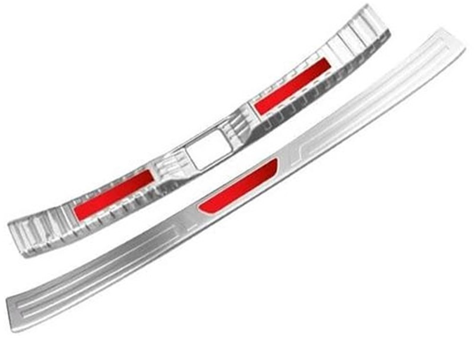 YLHMG Kofferraum-Innenschutz, hintere Stoßstangenplatten-Abdeckung, Mithelfer, for Toyota, for RAV4, RAV 4 XA50 Hybrid 2019 2020 2021 2022 2023 Stoßstangenschutzleiste(Black 2pcs Silver Red) von YLHMG