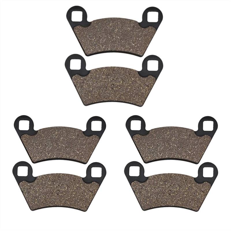 YLHMG Motorrad-Bremsbeläge vorn und hinten, for Polaris, 500 Ranger Serie 10 6x6 Fahrrad-Hinterradbremsbeläge(3pairs) von YLHMG