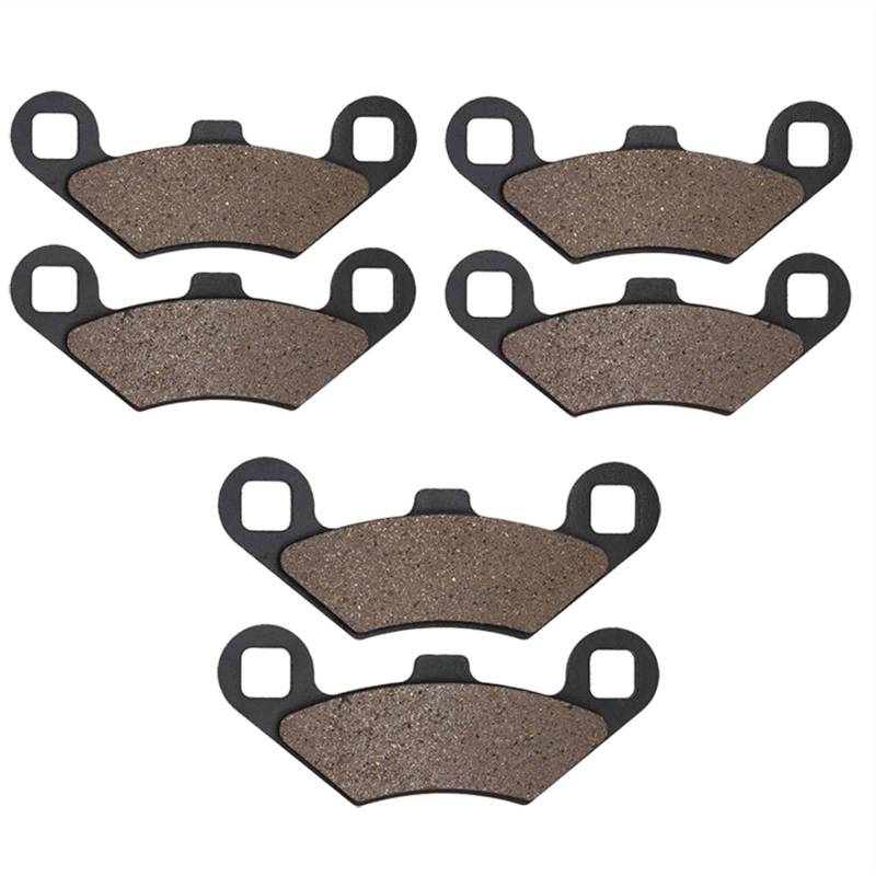 YLHMG Motorrad-Bremsbeläge vorne und hinten, for Polaris, 300, for Hawkeye, 300 2x4 4x4 2007-2009 Fahrrad-Hinterradbremsbeläge(3pairs) von YLHMG