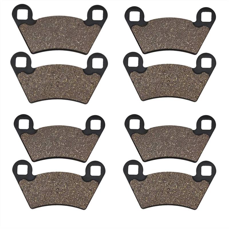 YLHMG Motorrad-Bremsbeläge vorne und hinten, for Polaris, 500 Ranger 4x4 EFi 2011-2012 Fahrrad-Hinterradbremsbeläge(4pairs) von YLHMG