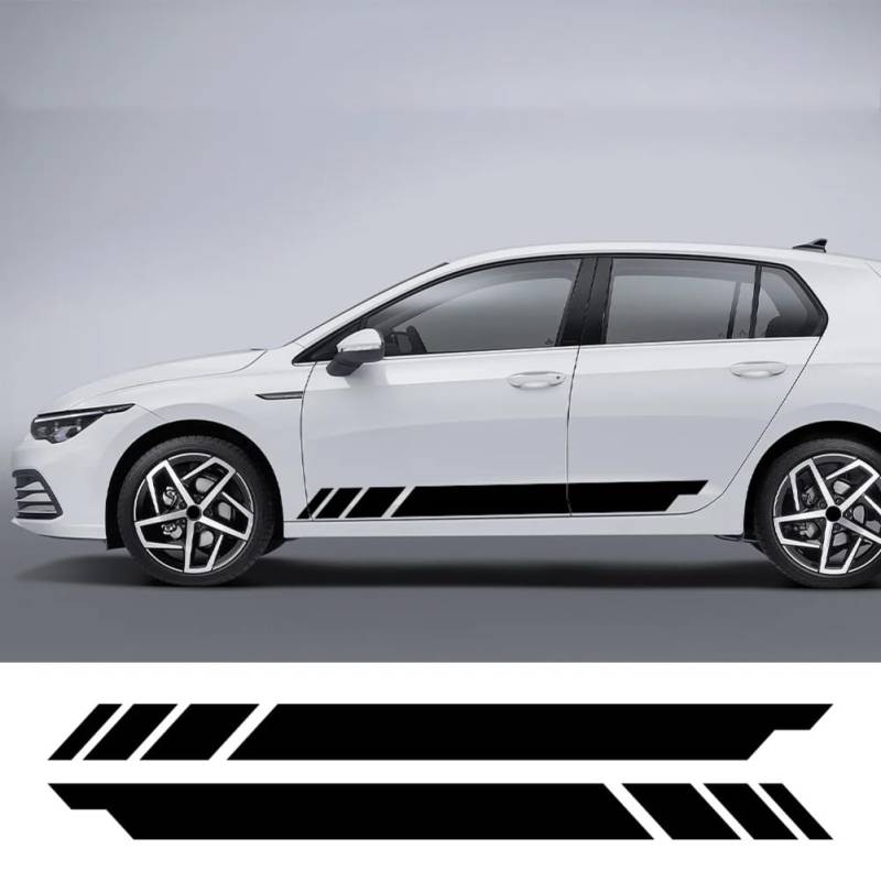 2 STÜCKE Auto Seitentür Aufkleber, für VW Golf 8 7 5 4 6 GTI R MK8 MK7 MK5 MK6 MK4 Racing Style Vinyl Aufkleber Auto Zubehör von YLIAUN