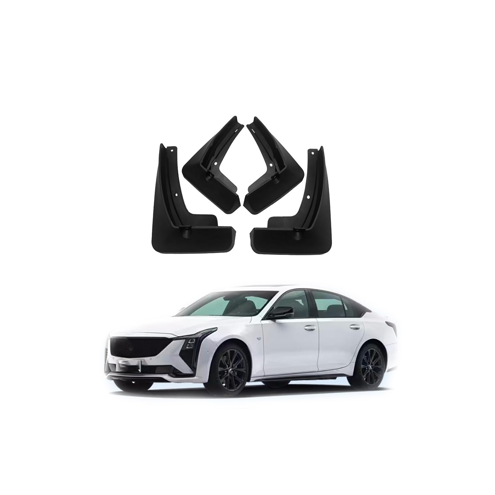 Auto Schmutzfänger Kotflugel für CT5 2020-2025 Custom Vordere Hintere Spritzschutz Gümmi Kotflügelschutz Radabdeckungen Mud Guard Flaps,Senden 1 Autowaschtuch von YLOXFW