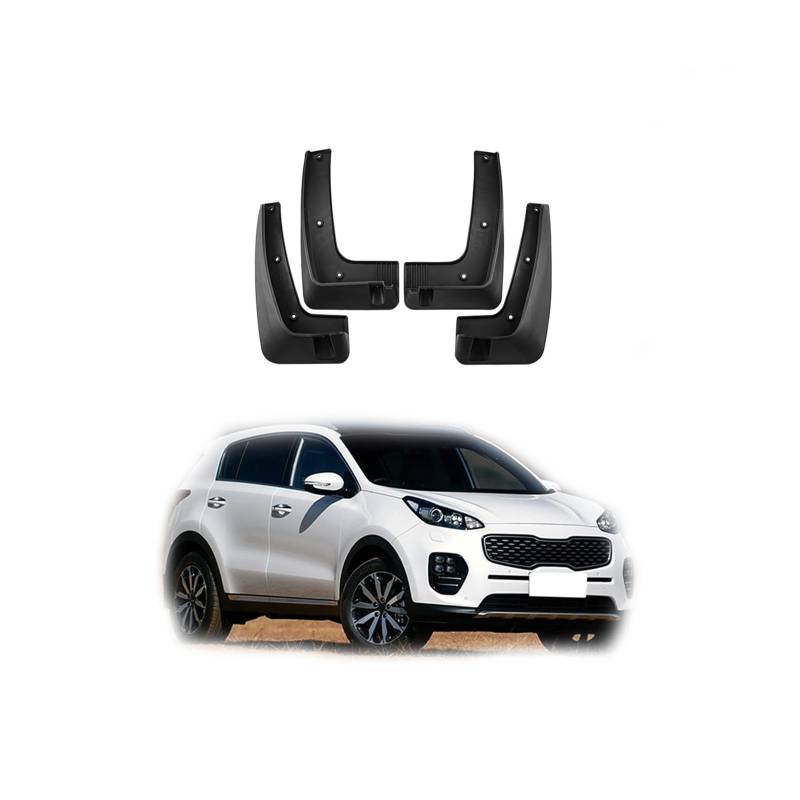 Auto Schmutzfänger Kotflugel für KX5 Sportage 2016-2021 Custom Vordere Hintere Spritzschutz Gümmi Kotflügelschutz Radabdeckungen Mud Guard Flaps,Senden 1 Autowaschtuch von YLOXFW