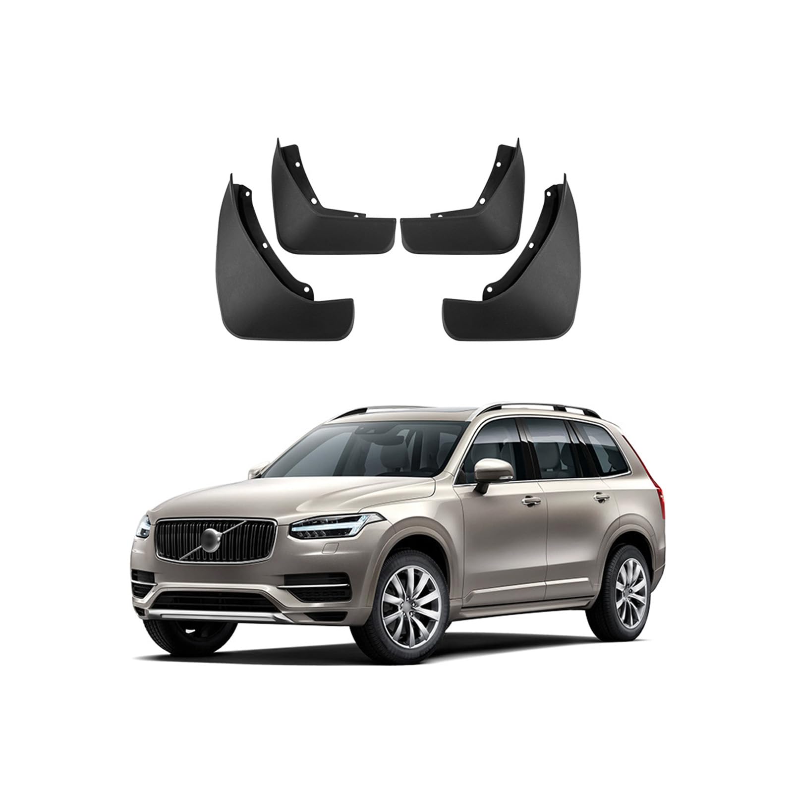 Auto Schmutzfänger Kotflugel für Volvo XC90 2015-2025 Custom Vordere Hintere Spritzschutz Gümmi Kotflügelschutz Radabdeckungen Mud Guard Flaps,Senden 1 Autowaschtuch von YLOXFW