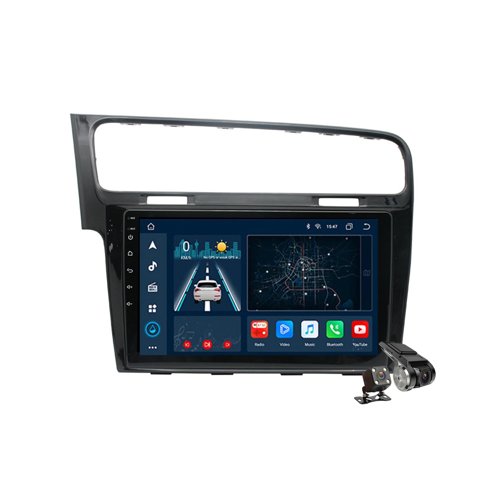 Lhd,M150S,Android 14.0 Autoradio Stereo Navi mit 4G 5G WIFI DSP Carplay für 2014-2020 Golf 7 Sat GPS Navigation 10.1 zoll MP5 Multimedia Video Player FM BT Receiver von YLOXFW