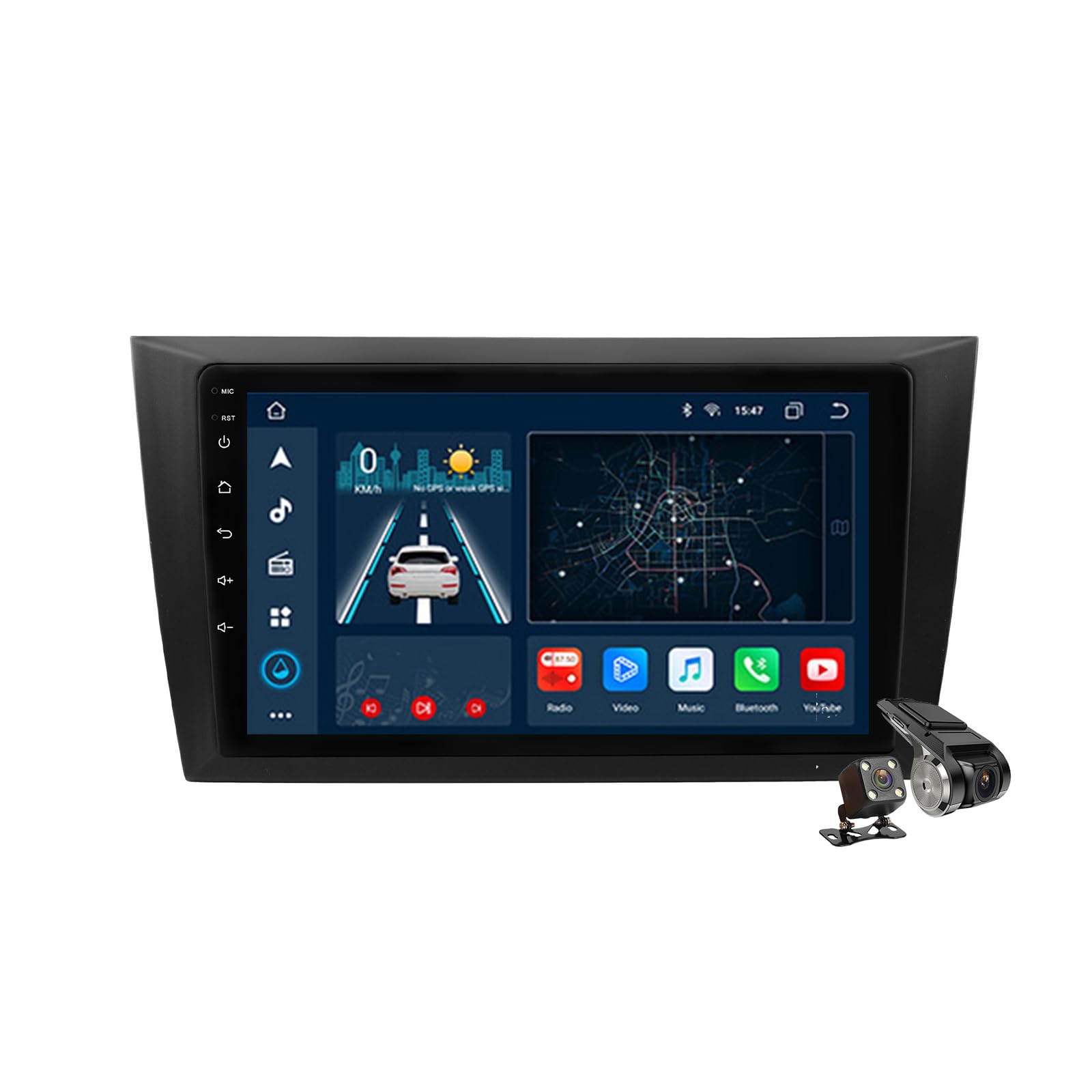 M200s,Android 14.0 Autoradio Stereo Navi mit 4G 5G WIFI DSP Carplay für 2008-2016 Golf 6 Sat GPS Navigation 9 zoll MP5 Multimedia Video Player FM BT Receiver von YLOXFW