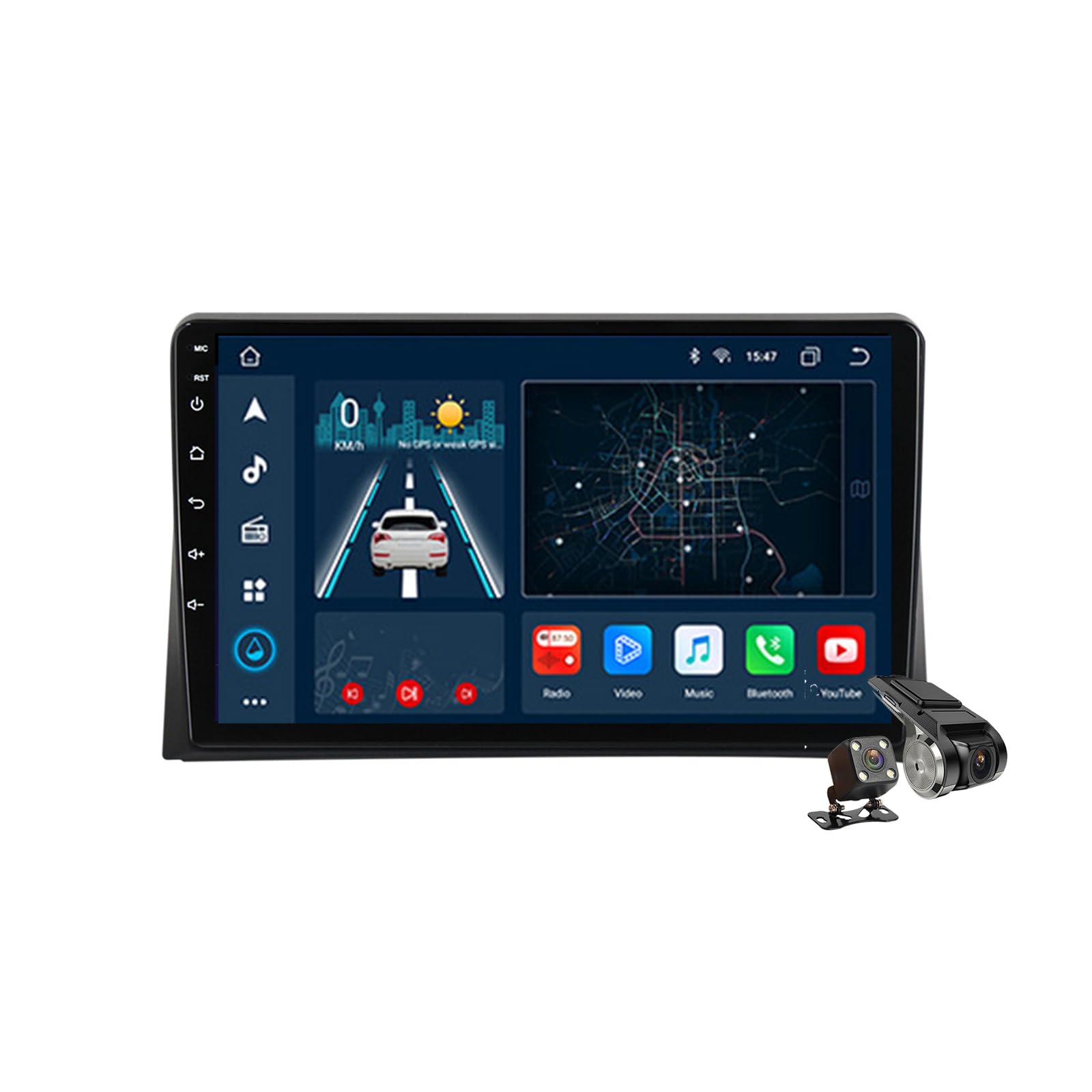 M200s,Android 14.0 Autoradio Stereo Navi mit 4G 5G WIFI DSP Carplay für Multivan T5 2003-2015 Sat GPS Navigation 9 zoll MP5 Multimedia Video Player FM BT Receiver von YLOXFW