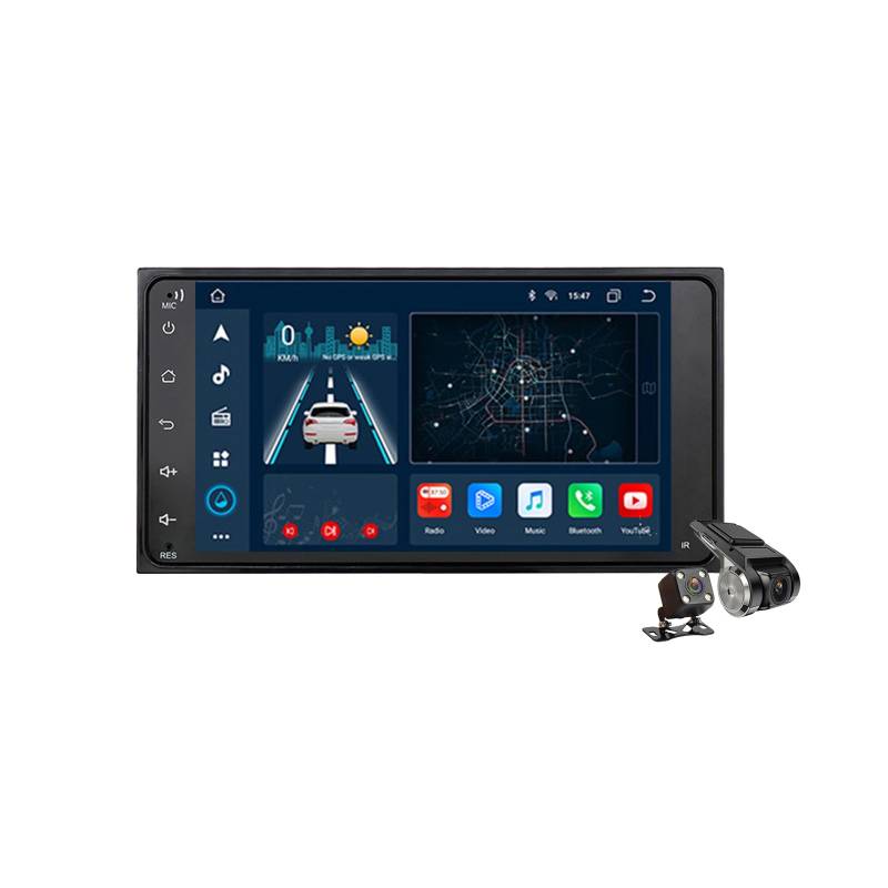 M200s,Android 14.0 Autoradio Stereo Navi mit 4G 5G WIFI DSP Carplay für Universal Corolla/Camry/Prado etc Sat GPS Navigation 7 zoll MP5 Multimedia Video Player FM BT Receiver von YLOXFW