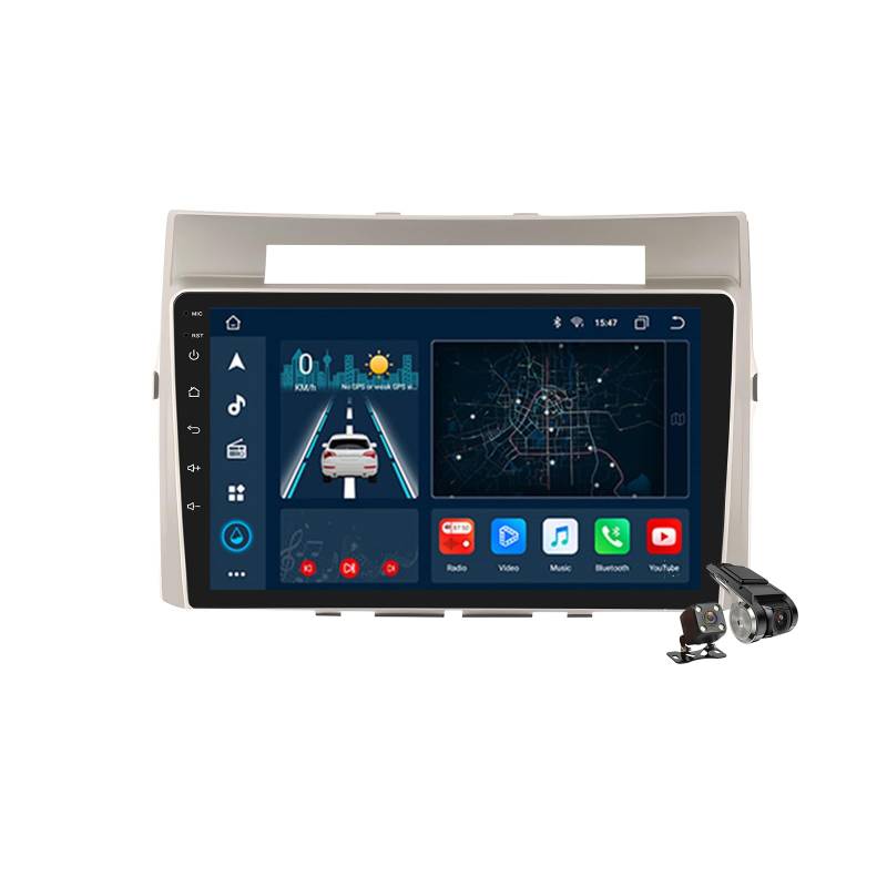 M200s,Android 14.0 Autoradio Stereo Navi mit 4G 5G WIFI DSP Carplay für Verso AR10 Corolla 2004-2009 Sat GPS Navigation 9 zoll MP5 Multimedia Video Player FM BT Receiver von YLOXFW