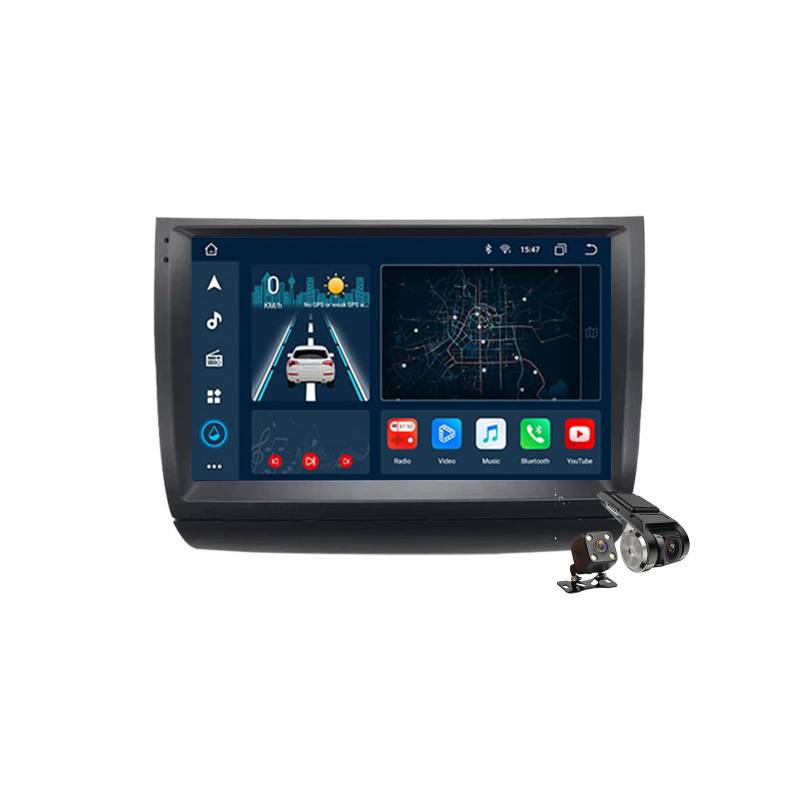 M500s,Android 14.0 Autoradio Stereo Navi mit 4G 5G WIFI DSP Carplay für Prius 20 2003-2009 Sat GPS Navigation 9 zoll MP5 Multimedia Video Player FM BT Receiver von YLOXFW