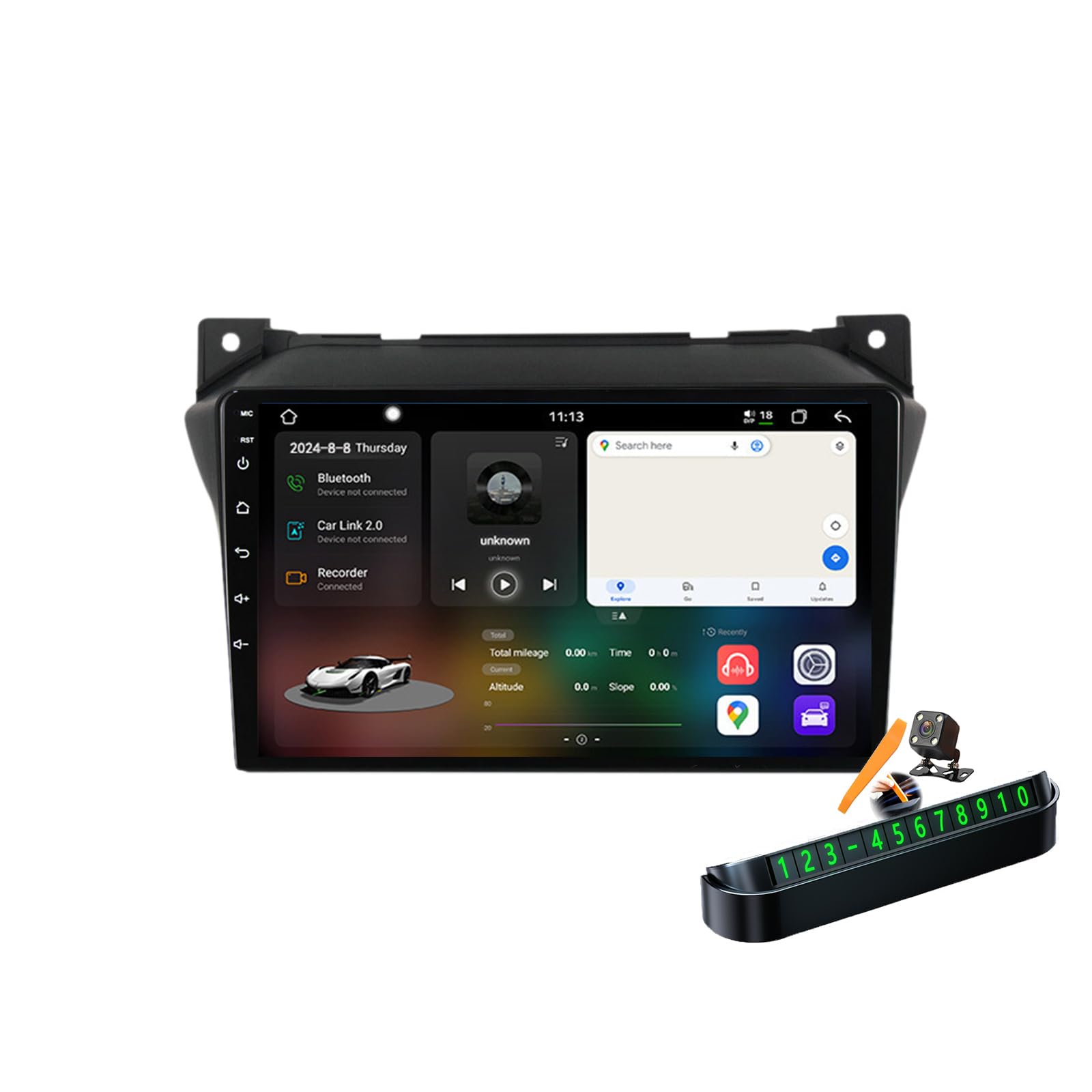 M6 pro plus 1,Autoradio Android 14.0 Navi 2 DIN Stereo für Alto 2009-2016 Sat GPS Navigation 9 zoll Cartablet DVD Multimedia Player FM BT Receiver mit Carplay 4G 5G WIFI DSP SWC von YLOXFW