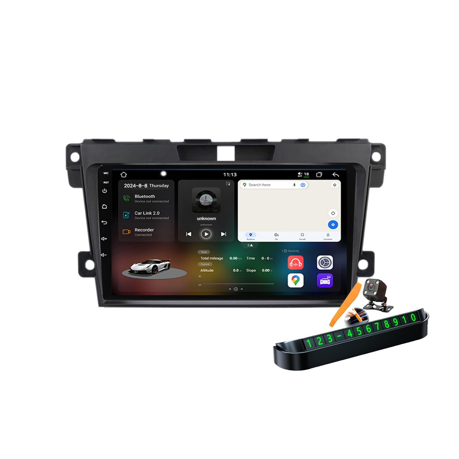 M6 pro plus 1,Autoradio Android 14.0 Navi 2 DIN Stereo für Ma-zda CX-7 2008-2015 Sat GPS Navigation 9 zoll Cartablet DVD Multimedia Player FM BT Receiver mit Carplay 4G 5G WIFI DSP SWC von YLOXFW