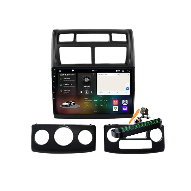 M6 pro plus 1,Autoradio Android 14.0 Navi 2 DIN Stereo für Sportage 2004-2013 Sat GPS Navigation 9 zoll Cartablet DVD Multimedia Player FM BT Receiver mit Carplay 4G 5G WIFI DSP SWC von YLOXFW