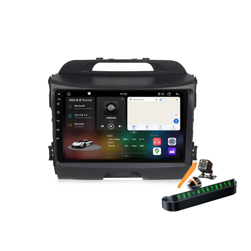 M6 pro plus 1,Autoradio Android 14.0 Navi 2 DIN Stereo für Sportage 2010-2015 Sat GPS Navigation 9 zoll Cartablet DVD Multimedia Player FM BT Receiver mit Carplay 4G 5G WIFI DSP SWC von YLOXFW