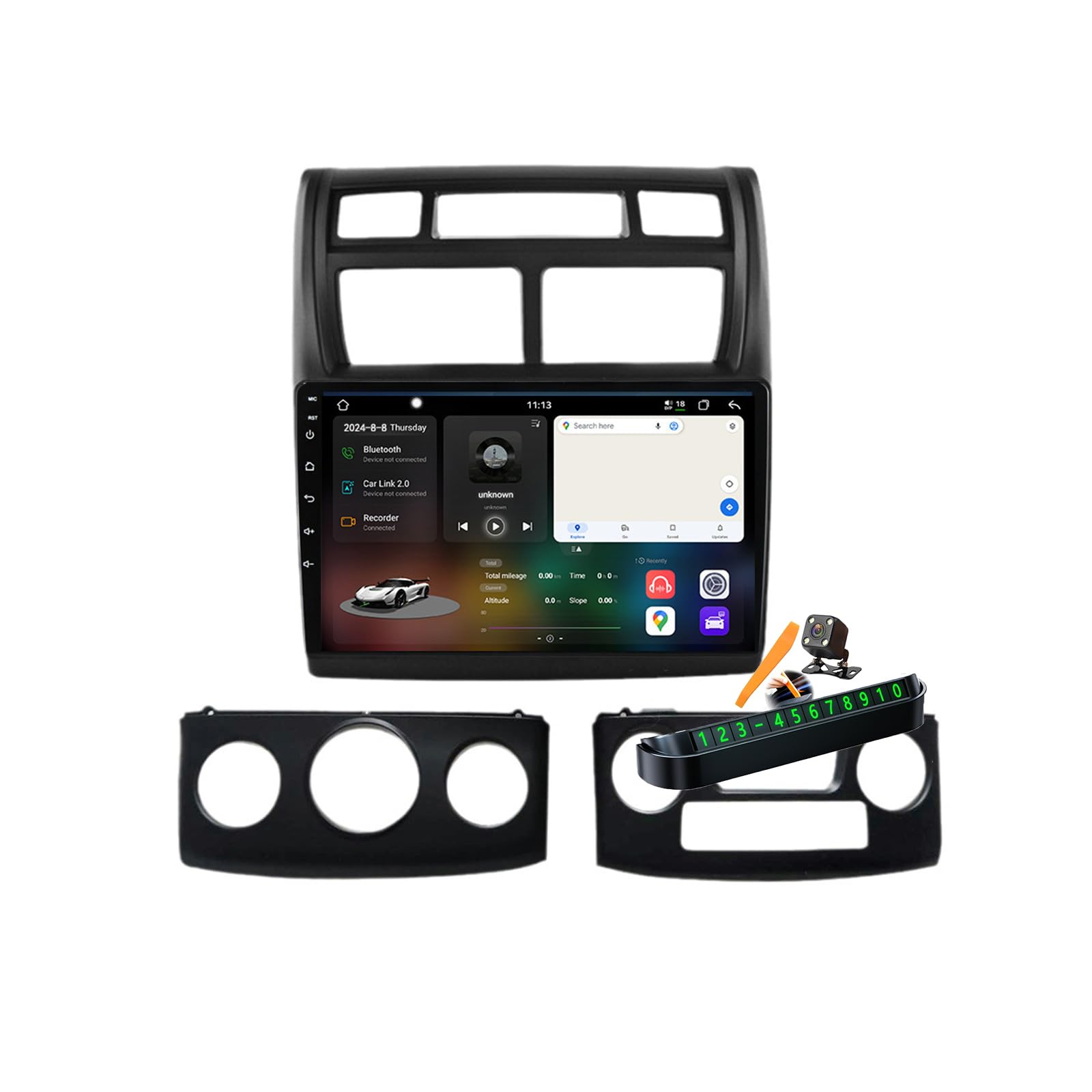 M6 pro plus 2,Autoradio Android 14.0 Navi 2 DIN Stereo für Sportage 2004-2013 Sat GPS Navigation 9 zoll Cartablet DVD Multimedia Player FM BT Receiver mit Carplay 4G 5G WIFI DSP SWC von YLOXFW